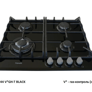 Aragaz Fabiano FHG 1044 VGH-T Black Glass