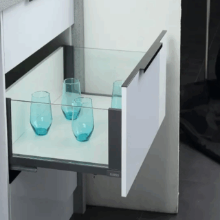 Garis Mini Box Glass H=199 White/Grey G1314